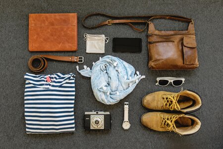 Leather goods shoes bag