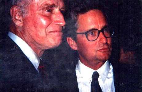 Charlton Heston & Michael Douglas at Producers Guild of America Awards