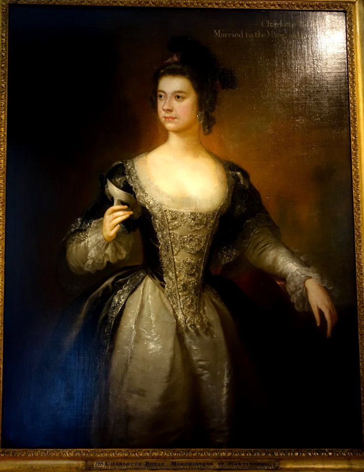 Charlotte Cavendish, Marchioness of Hartington, artist unknown - West Sketch Gallery, Chatsworth House - Derbyshire, England - DSC03284
