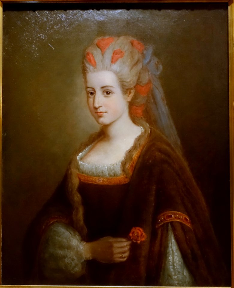 Charlotte Trottier-Desriviers de Montigny (died 1779), by Baron H. De Dirkinck Holmfeldt from a miniature, 1800s, oil on canvas - Château Ramezay - Montreal, Canada - DSC07445