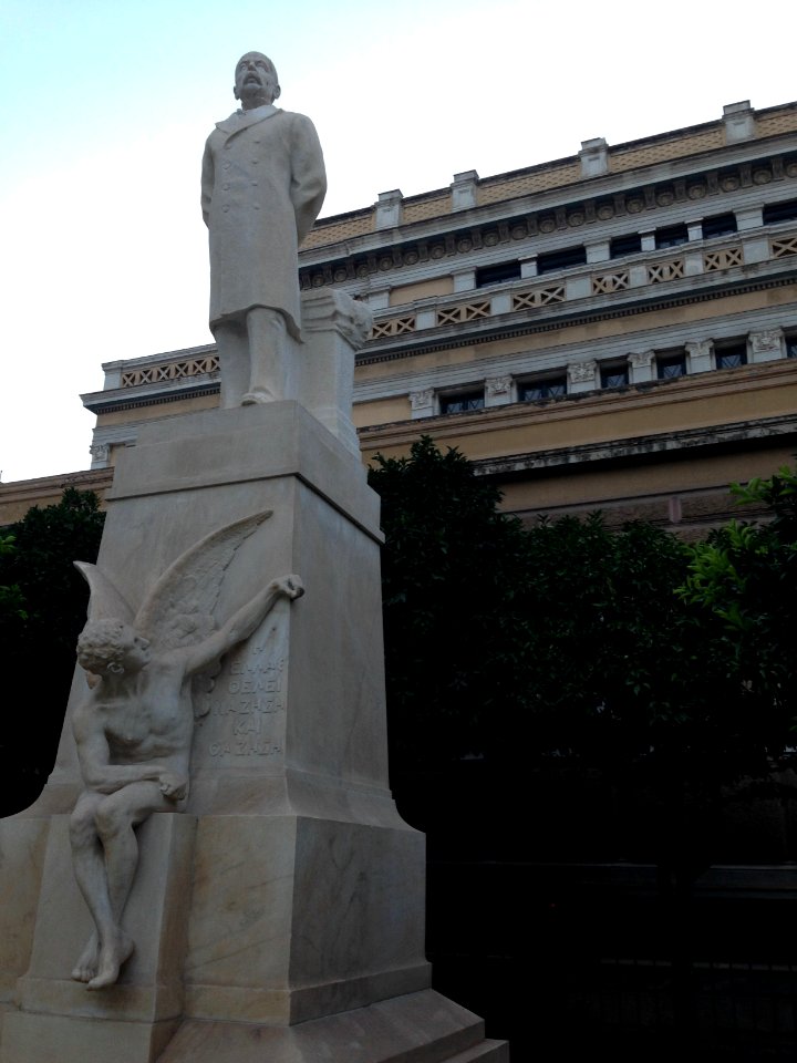 Charilaos Trikoupis statue near the old parliament