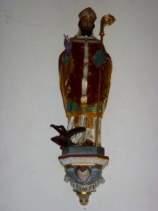 Champlin (Ardennes) église, statue St.Eloi