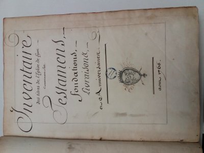 Chapitre primatial Saint-Jean de Lyon - Armoire Agar - 10 G 9 - Première page
