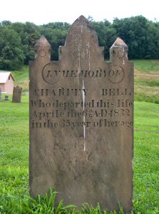 Charity Bell Tombstone, Chartiers Hill Cemetery, 2015-06-27, 01