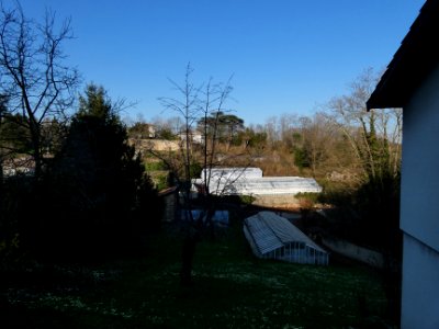 Champagne-au-Mont-d'Or - Chemin de Rochecardon - Serres, vues depuis le chemin de la Voutillière