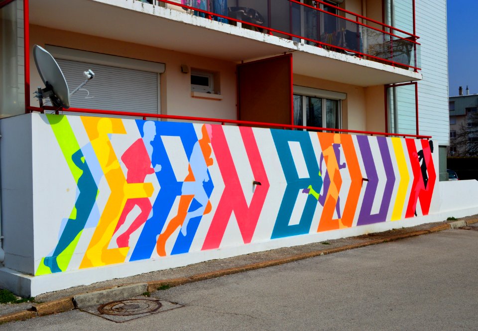 Champagnole urban art 04. Mural Art. Spielvogel 2013