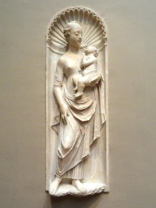 Charity, Mino da Fiesole, c. 1475-1480, marble - National Gallery of Art, Washington - DSC08880