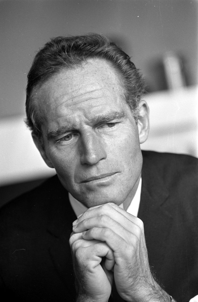 Charlton Heston in Amsterdam. Charlton Heston, Bestanddeelnr 921-2291