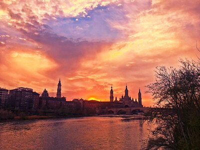 Pink red scenery photo