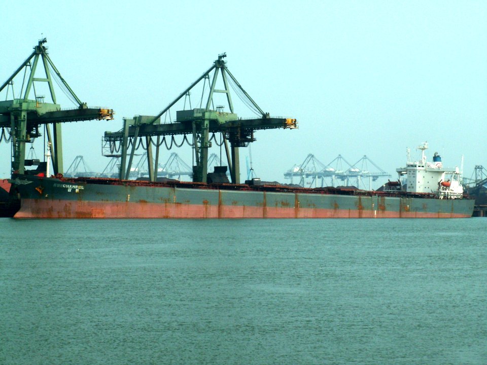 Champel - IMO 9035424 - Callsign DSOM6 p1, Mississippi harbour, Port of Rotterdam, Holland 23-Apr-2006