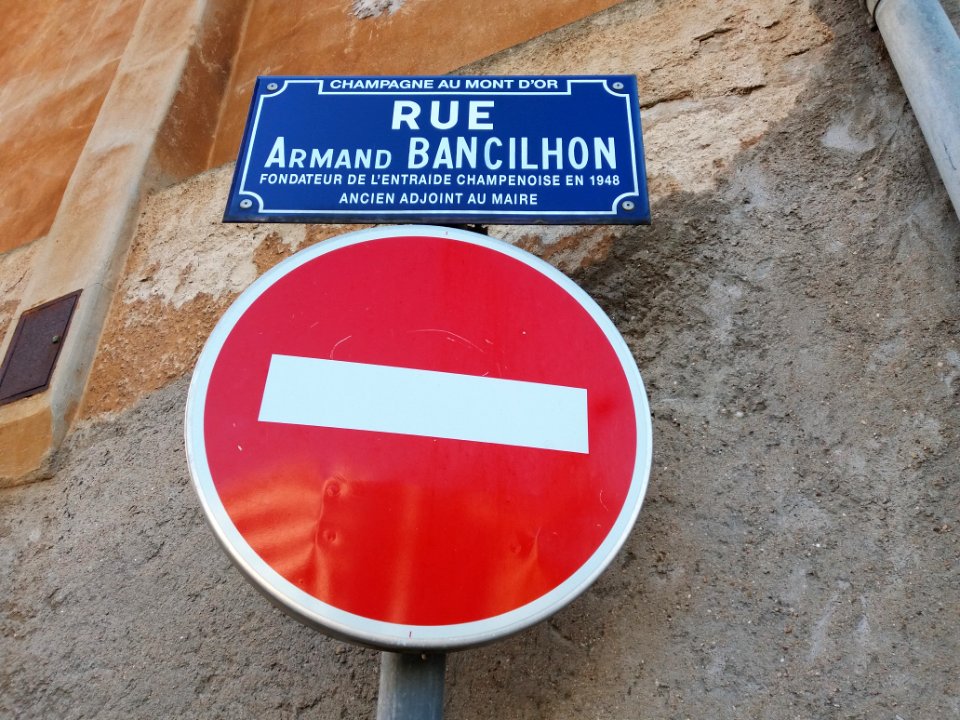 Champagne-au-Mont-d'Or - Rue Armand Bancilhon - Plaque