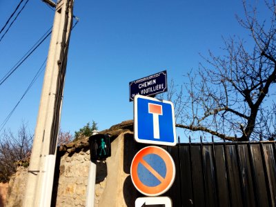 Champagne-au-Mont-d'Or - Chemin de la Voutillière - Plaque
