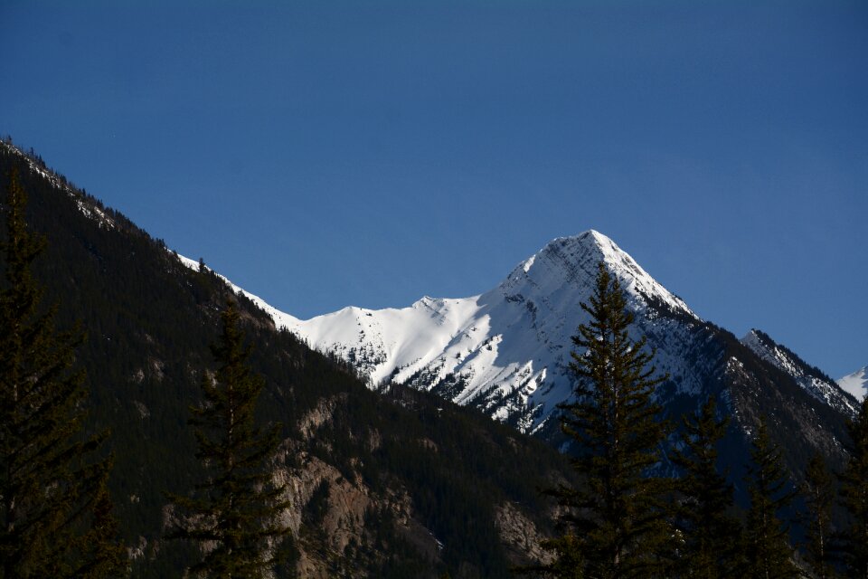 Scenic snowy top landscape