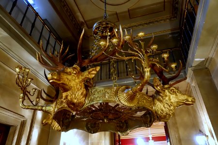 Chandelier - Sculpture Gallery, Chatsworth House - Derbyshire, England - DSC03465