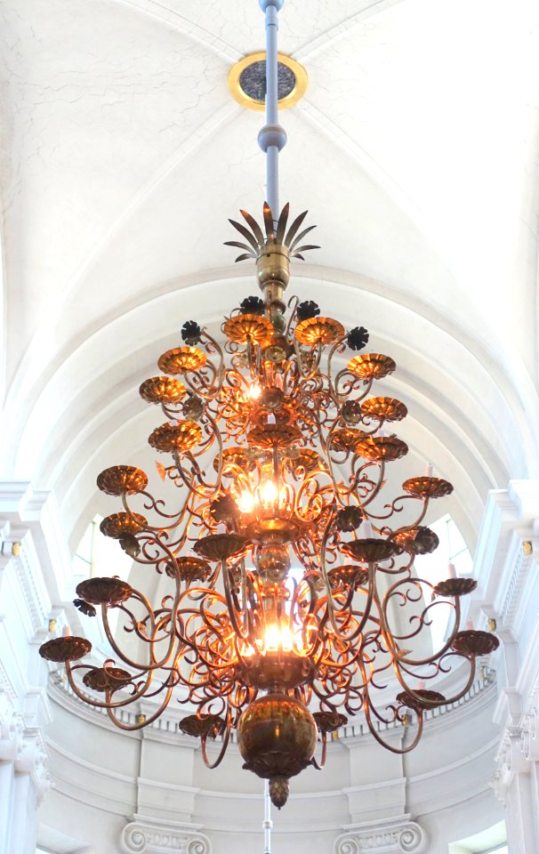 Chandelier - Interior of Fredrikskyrkan - Karlskrona, Sweden - DSC08371