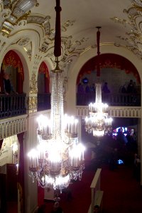 Chandeliers in the Grand Lobby, Heinz Hall, 2014-03-30