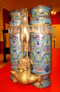 Champion Vase in the shape of two ancient quivers, 18th century - Chinese Cloisonné Collection - George Walter Vincent Smith Art Museum - DSC03757