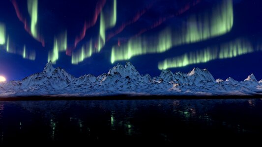 Aurora australis solar wind aurora