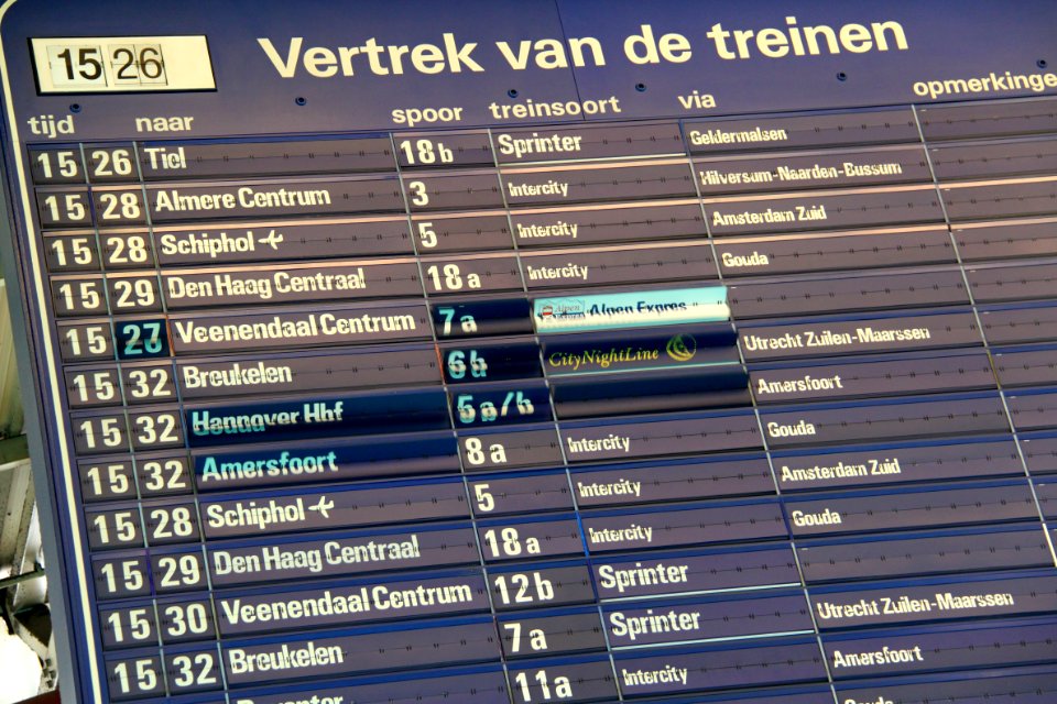 Centrale Hal Aanwijzer Utrecht
