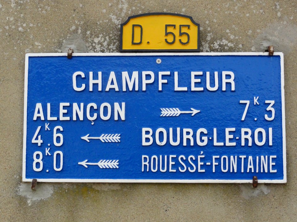 Champfleur (Sarthe) plaque de cocher