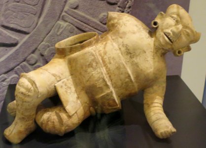 Ceramic Mayan jar representing a ballplayer, National Museum of the American Indian