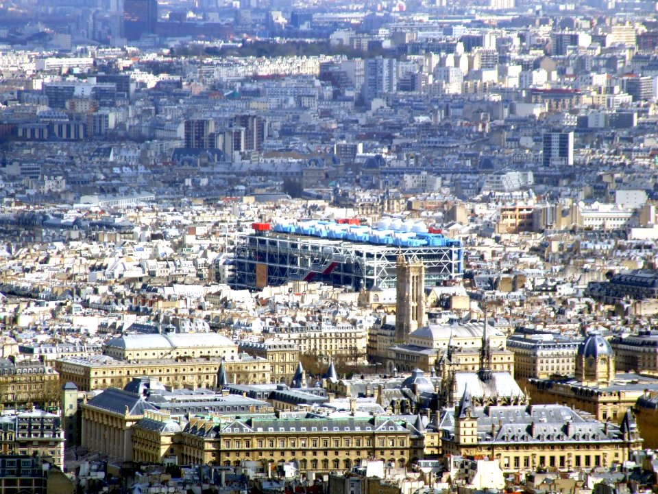 Centre Pompidou, seen from Tour Montparnasse