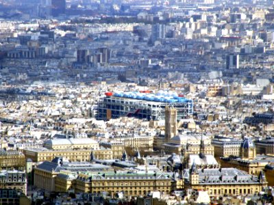 Centre Pompidou, seen from Tour Montparnasse