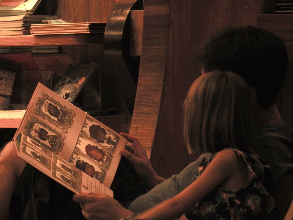 Kids reading girl cute