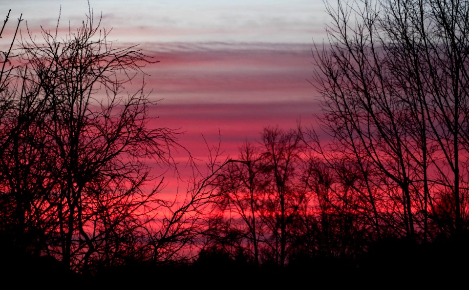 Cerise sunset over Tuntorp