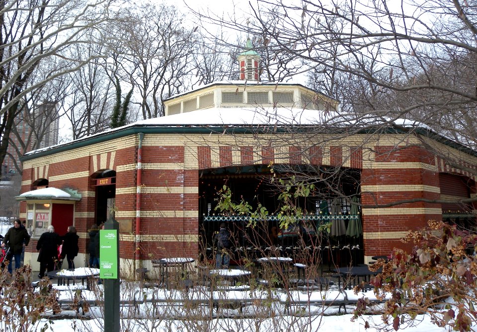 Central Park Carousel snow jeh