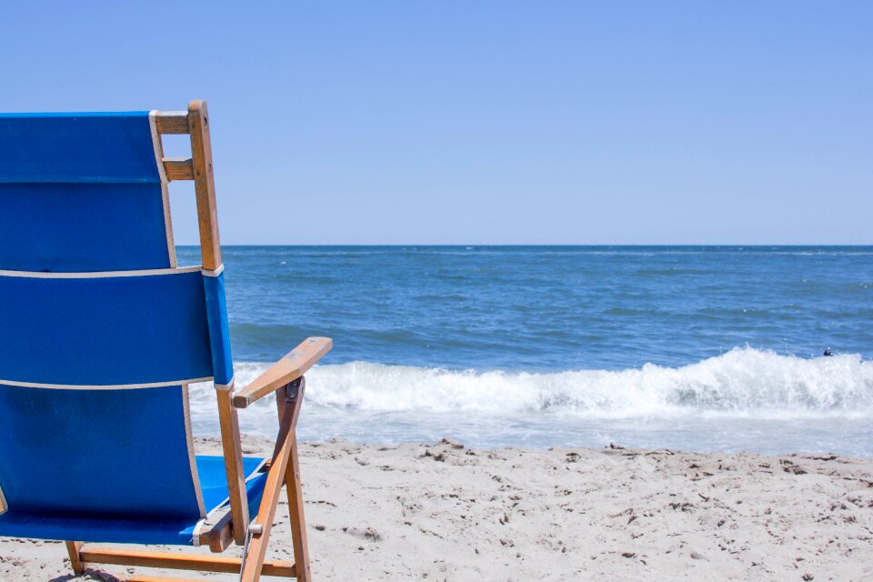 Ocean chair blue sand
