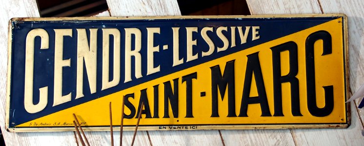Cendre-Lessive, Saint Marc advertising sign photo