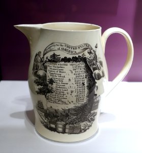 Census pitcher, c. 1790, ceramic - National Museum of American History - DSC05343