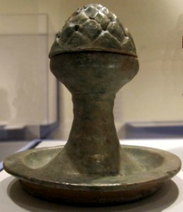 Censer with mountain-shaped cover, Han dynasty (206 BCE-220 CE)
