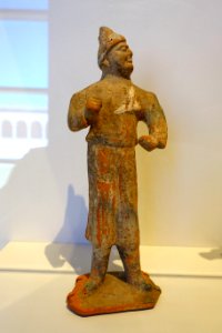 Central Asiatic groom, China, Tang dynasty, 8th century AD, painted earthenware - John and Mable Ringling Museum of Art - Sarasota, FL - DSC00675