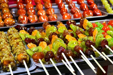 Dried fruit fruit skewers food
