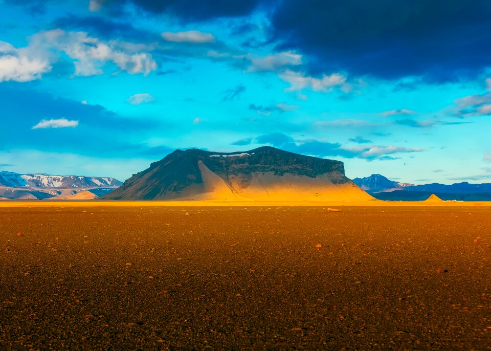 Clouds landscape mountains photo