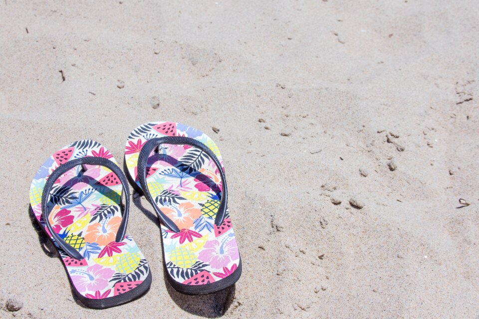 Flip flops sand beach