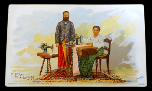 Ceylon, Singer Sewing Card, World's Columbian Exposition, 1892 - Peabody Museum, Harvard University - DSC06121