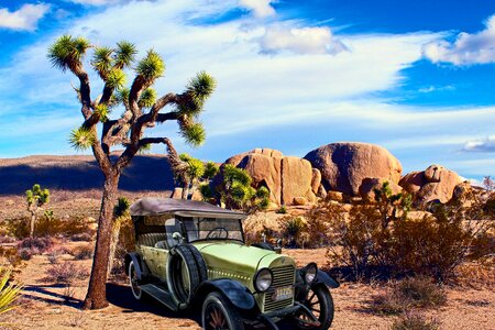 Antique car touring classic cars