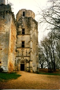 Château de l'Herm en 1985, tour de l'escalier en vis