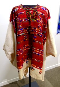 Ceremonial huipil, Ixil Maya, Nebaj, c. 1950s, cotton and silk - Textile Museum of Canada - DSC01345