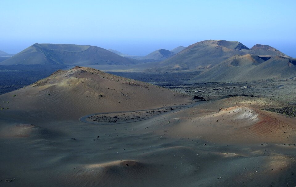 Lava field canary islands volcanic
