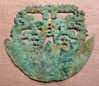 Ceremonial knife blade, Peru, Loma Negra, Chimu, 3rd century BC to 3rd century AD, copper alloy - De Young Museum - DSC00368