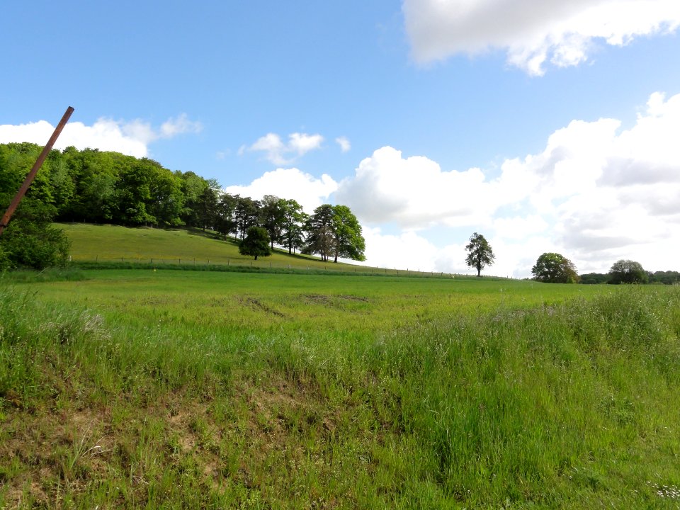 Cessières (Aisne) paysage avec colline