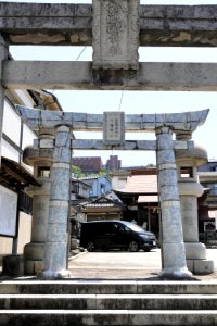 Ceramic torii of Miyaji Dake Hachiman Shrine