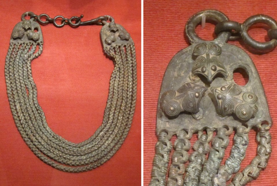 Ceremonial girdle decorated with frogs from southern China, c. 1000 BCE, HAA