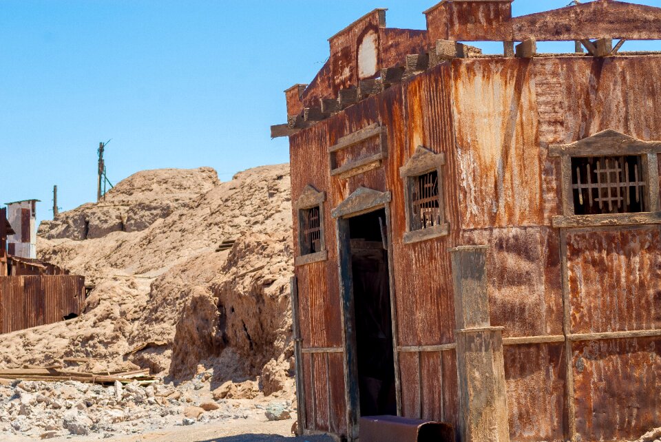 Rusty metallic abandoned