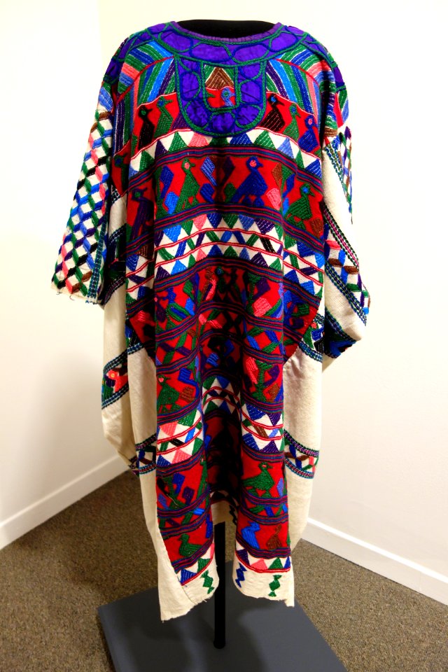 Ceremonial huipil, Ixil Maya, San Juan Cotzal, c. 1970s, cotton - Textile Museum of Canada - DSC01160