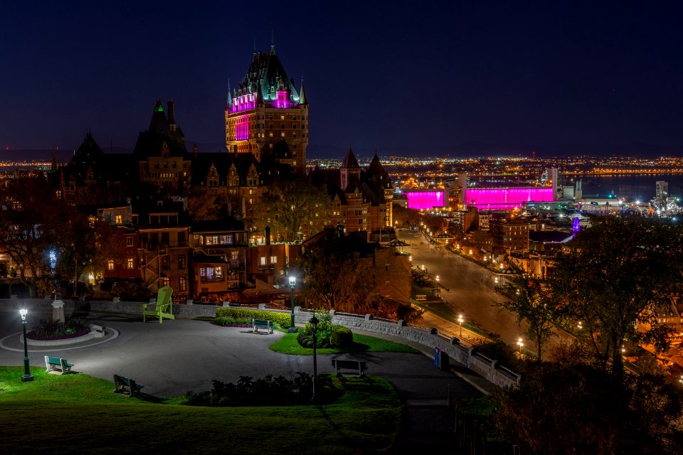 Château Frontenac at night, Quebec Ville, Canada part 1 of HDR